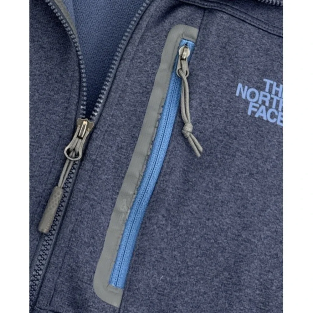 The‎ North Face 1/4 Zip Jacket Men M Blue Fleece Lined Outdoor Pullover